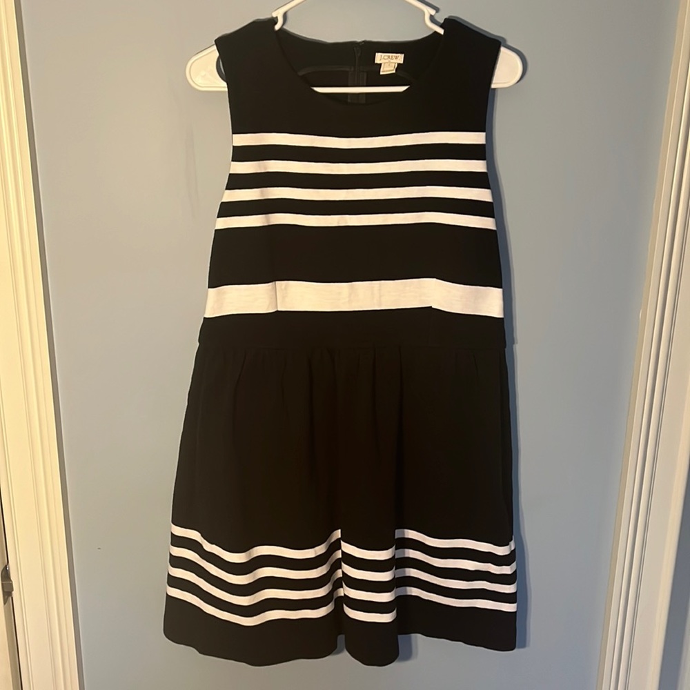 J. Crew NWOT, black & white sleeveless dress